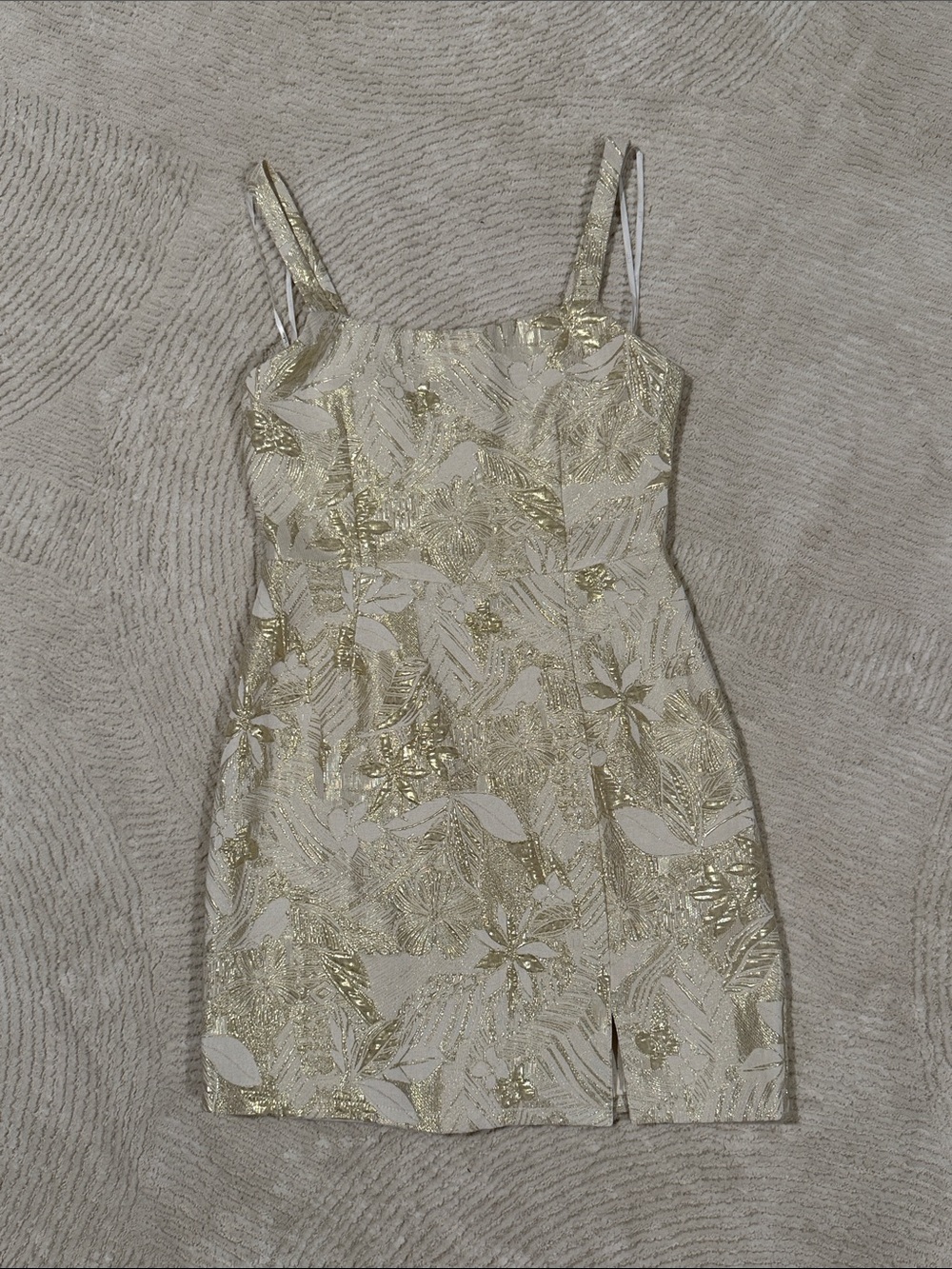 LULUS Tropical Jacquard Mini Dress